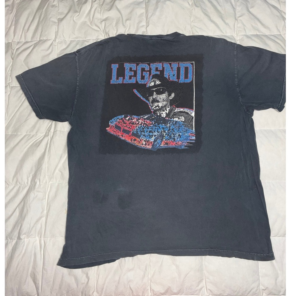 Old Row Richard Petty Legend Graphic Pocket T-Shirt Faded Black Mens XL